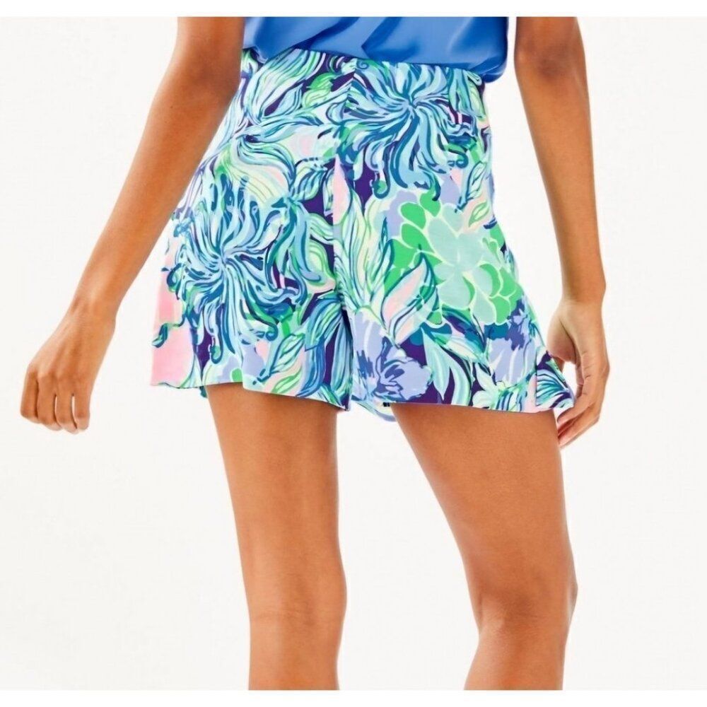 NEW - Lilly Pulitzer - 16 - Faye Skort Party Thyme Floral Pink Blue - Picture 5 of 7